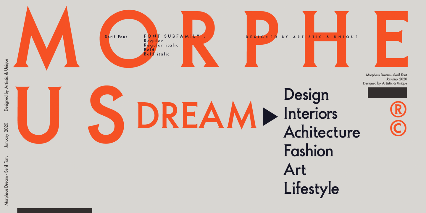 Шрифт Morpheus Dream